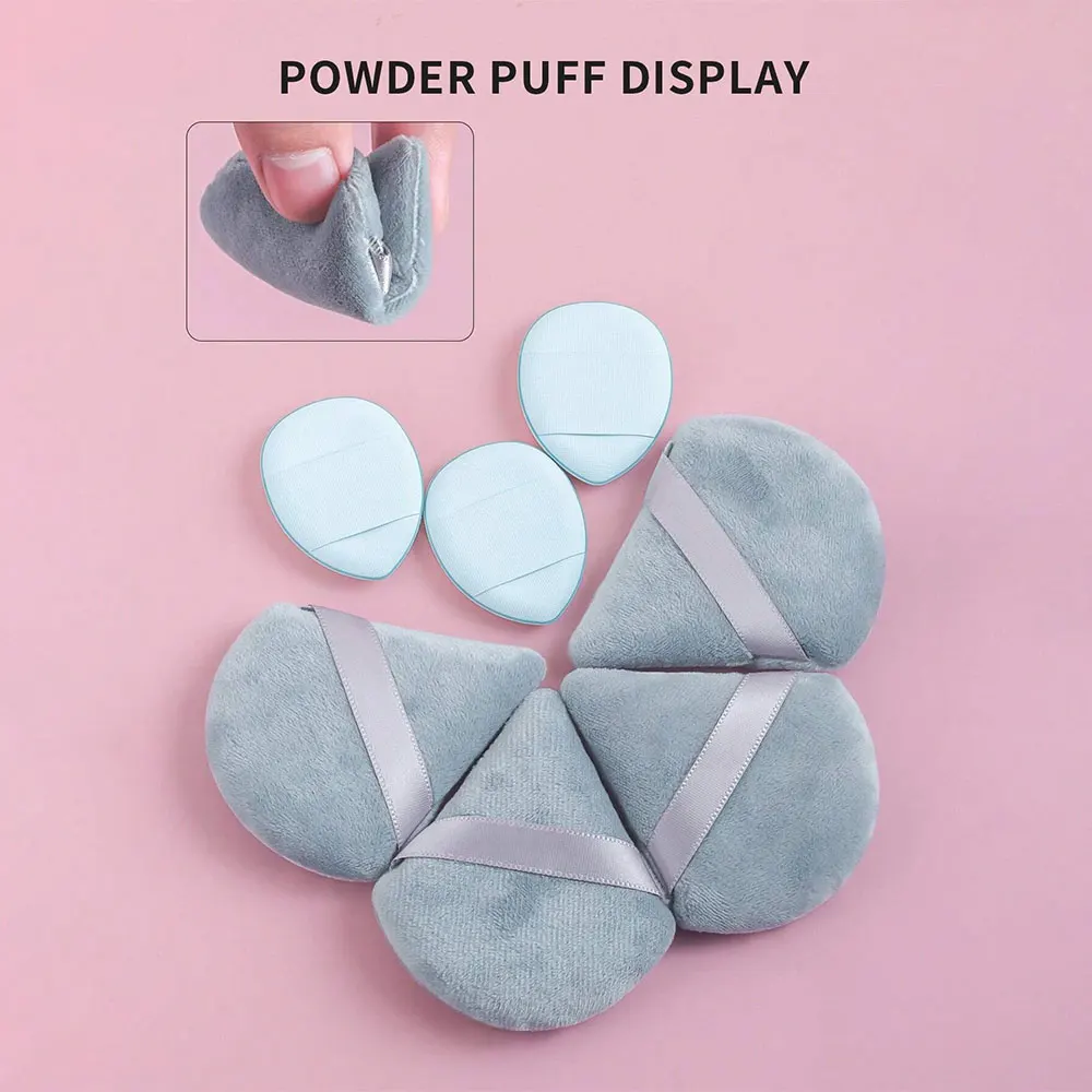 Conjunto de mini esponja cosmética estilo pote de mel, 15 peças, 4 grandes liquidificadores de beleza, 4 sopros de pó em forma de leque, 4 mini liquidificadores de beleza e