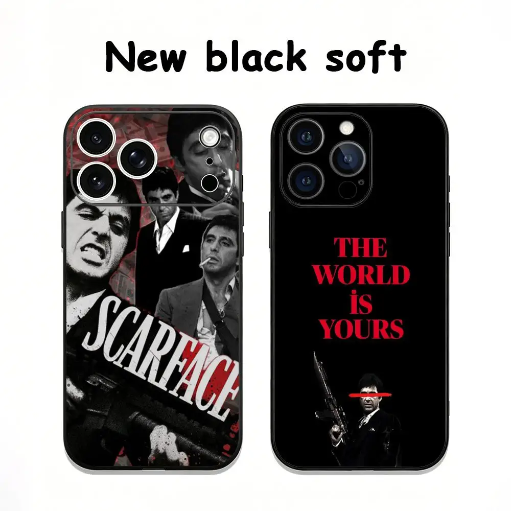 Cool Hot Scarface Film Al Pacino Movie Phone Case Soft black Shockproof Cover For iPhone17 air 16 e 15 14 13 12Plus Mini Pro Max view 2