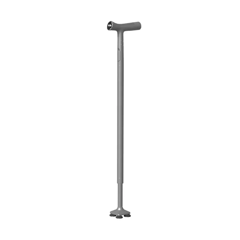 Lightweight Aluminum Alloy Walking Stick with One Button Alarm Anti Slip Handle Adjustable Height Smart Cane for Elderly