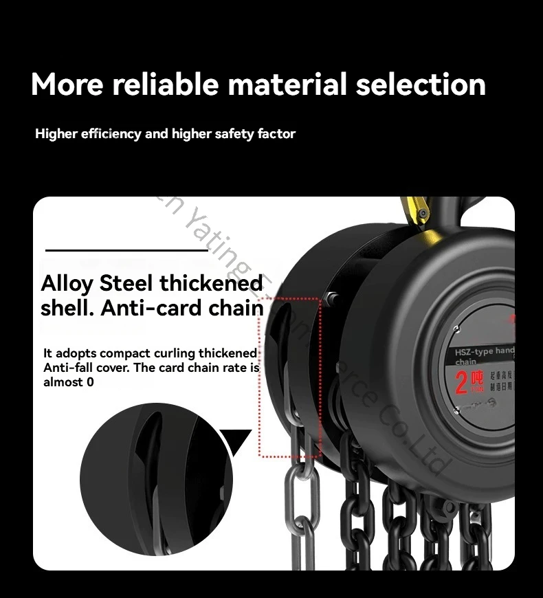 2 Tons Lifting Crane Rewind Chain Chain Hoist Small Iron Electric Hoist Crane Lifting Hoist Hook  Manual