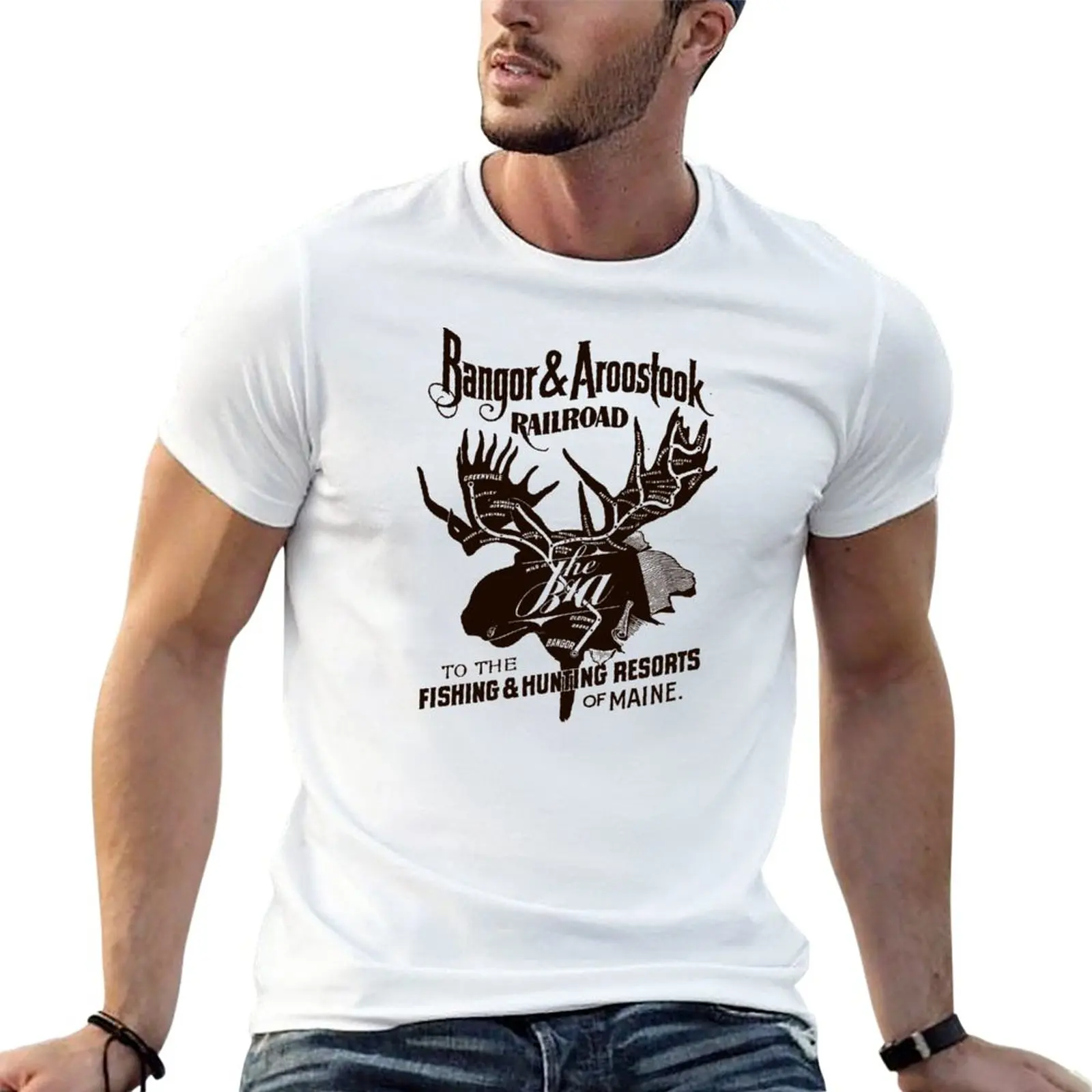 

New Vintage Maine Hunting Destinations T-Shirt Aesthetic clothing custom t shirts Short t-shirt Tee shirt mens clothing