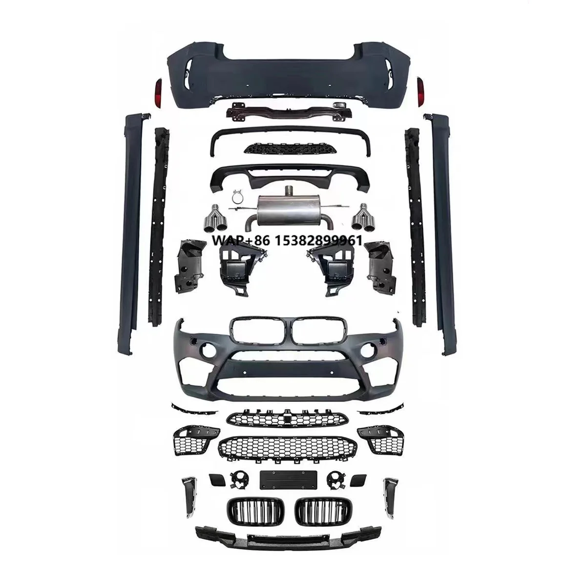 

Factory Price Car Accessories Front Bumper Rear Bumper Exhaust Tip X6M Style BodyKit for F16
