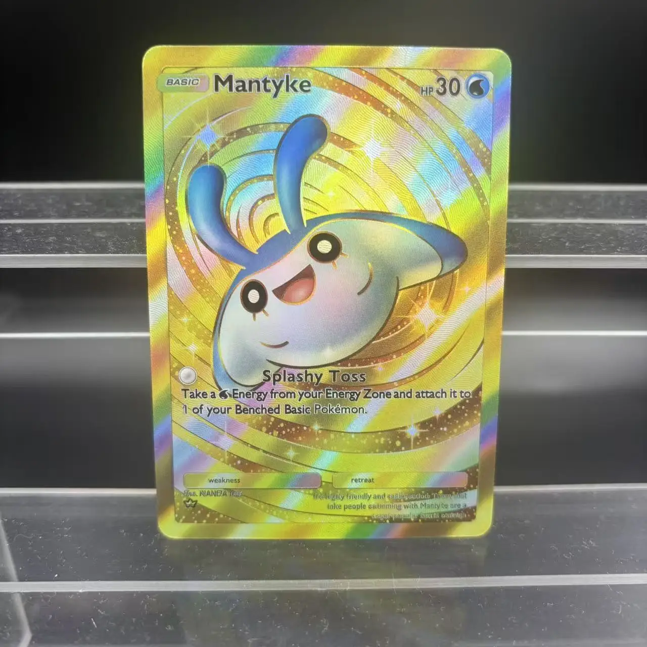 4 قطعة/المجموعة Diy بها بنفسك الذاتي الإنجليزية PTCG جيب Lugia Ho-Oh Nihlg Mantyke بطاقة فلاش الكلاسيكية أنيمي جمع بطاقة هدية لعبة