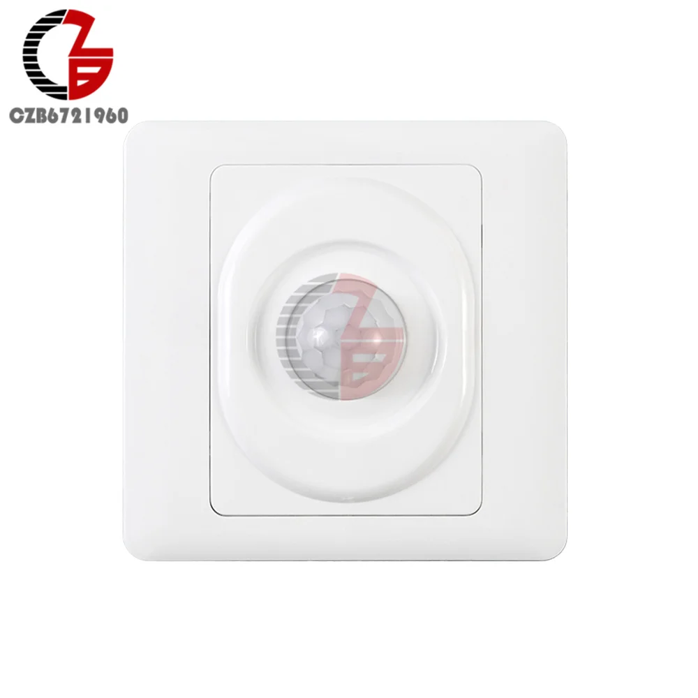 2 Wire  AC 220V LED PIR Motion Sensor Light Switch Infrared Human Body Detection Auto On Off Light Smart Switch for Corridor Sta