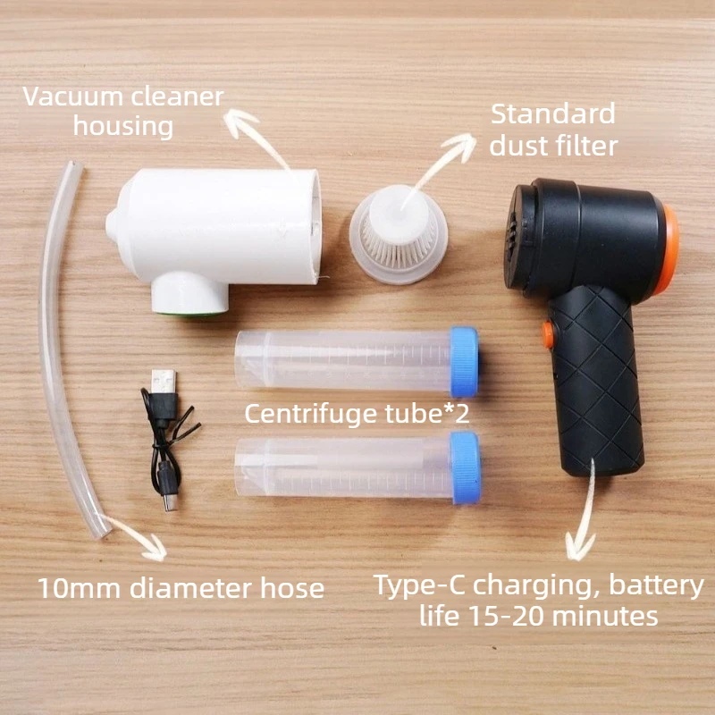Ant Vacuum Cleaner Type-C Rechargeable Ants Nest Cleaner Adjustable Ants Farm Anthill Cleaning Tool Ant Castle Cleaning Supplies