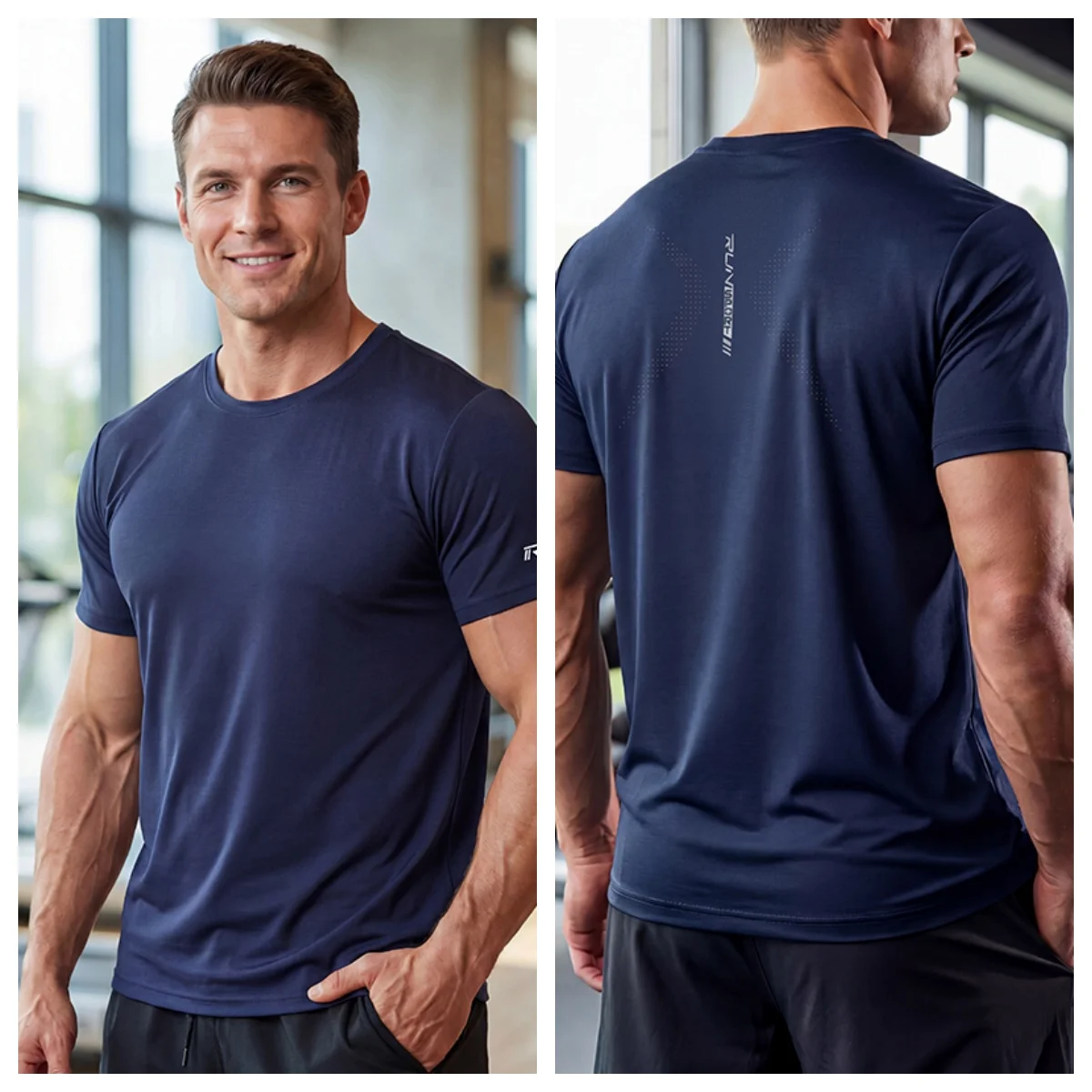 

Комплект для комплексных тренировок на открытом воздухе: легкий, дышащий, быстросохнущий спортивный костюм из модного ледяного шелка с коротким рукавом, состоящий из двух предметов