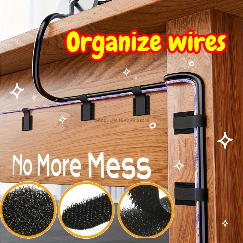 10-40PCS Releasable Cable Organizer Ties Earphones Wire Mouse Management Nylon Cable Ties Reusable Loop Hoop Tape Straps Tie