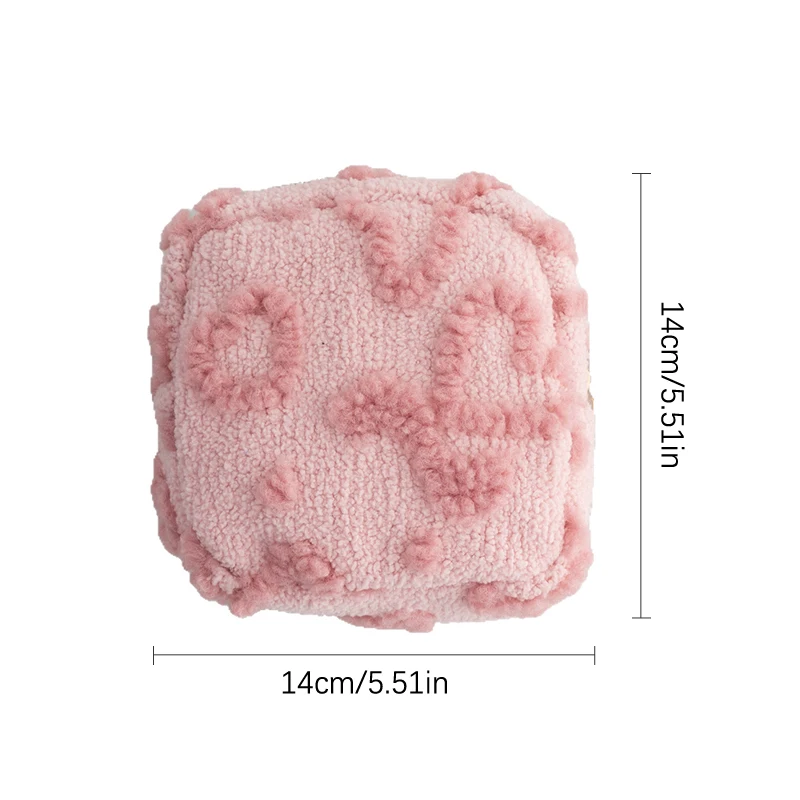 حقيبة مكياج غامضة بتصميم قلب لطيف - منظم مستحضرات التجميل اللطيف للسفر - محفظة صغيرة للعملات المعدنية للمراهقين والفتيات