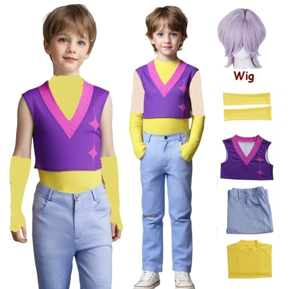 

Kpop Roleplay Demon Hunters Jinu Saja Boys Cosplay Kids' Abby Mystery Costume Halloween Carnival Party Disguise Children Outfit