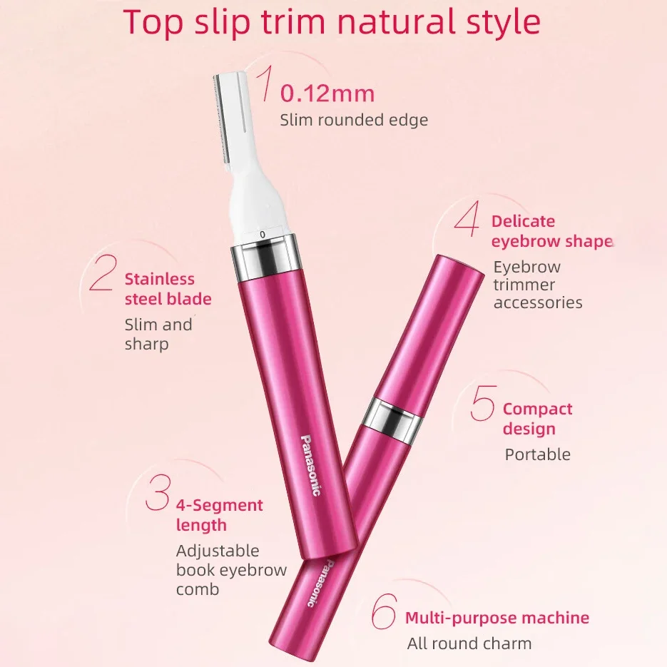 Panasonic Electric Eyebrow Trimmer Razor Multi-functional Hair Removal Device Gift for Girls Birthday Grooming Essential