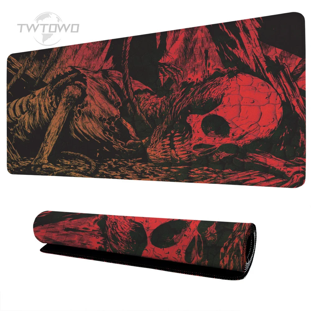 Mouse Pad Gamer Halloween Skull XL Home Computer Large Mousepad XXL keyboard pad Office Carpet Non-Slip PC Mice Pad