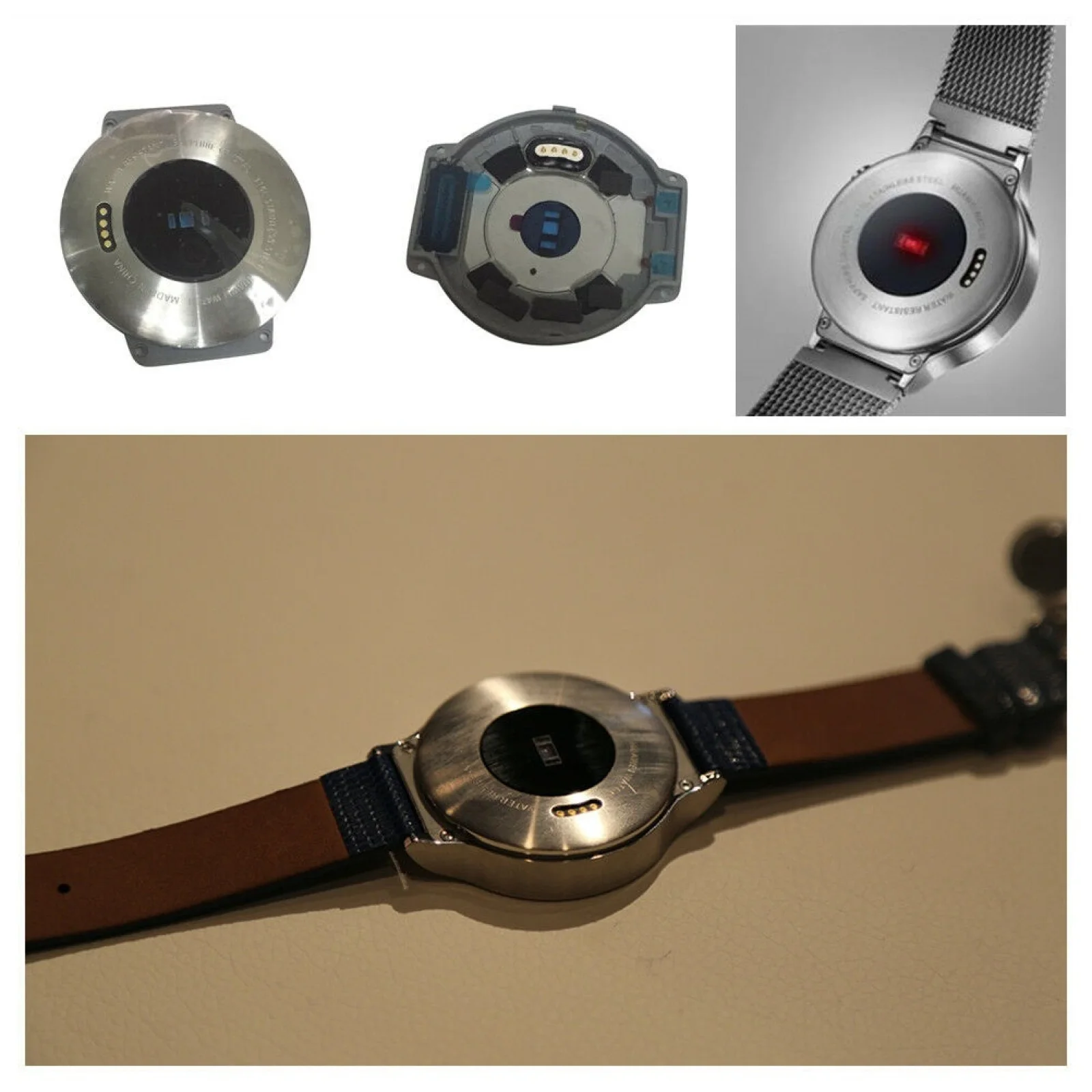 الأصلي الفضة الصلب معدن الغطاء الخلفي الإسكان شل أجزاء لهواوي Smartwatch ووتش الملحقات استبدال #6