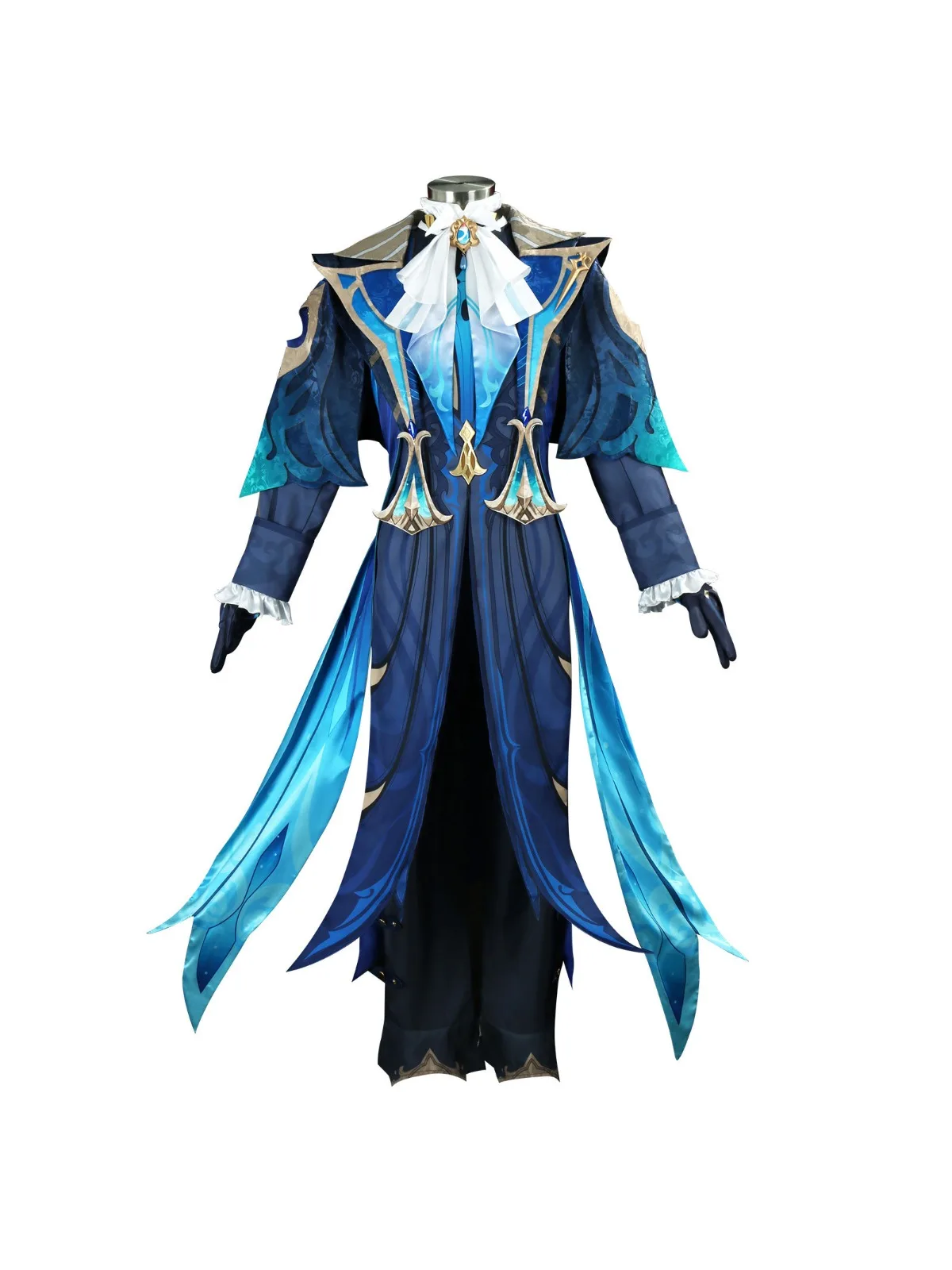 Genshin Impact Neuvillette Cosplay Kostuum Volwassen Carnaval Uniform Pruik Anime Halloween Feestkostuums Maskerade Vrouwen Spel - afbeelding 2