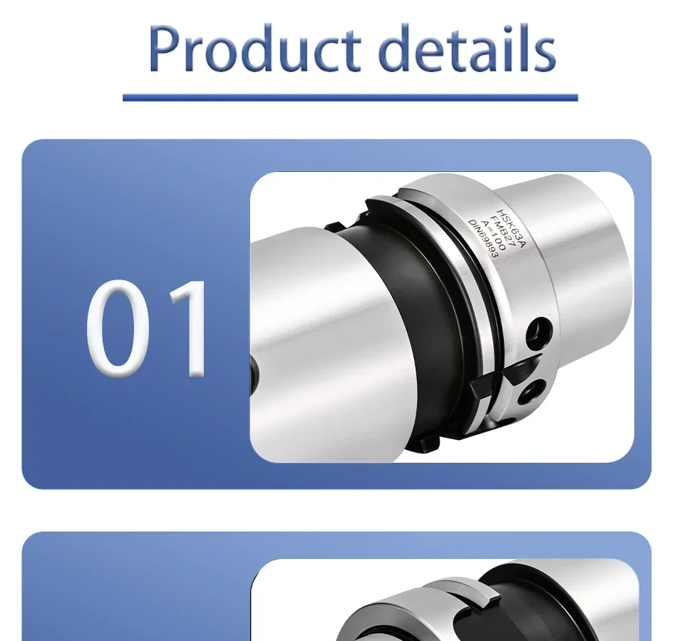 BYGD HSK63 HSK63A HSKA63 FMB16 FMB22 FMB27 FMB32 FMB40 Werkzeughalter passend zu BAP400R EMR MFWN900 Werkzeughalterhalterung – Detail 14