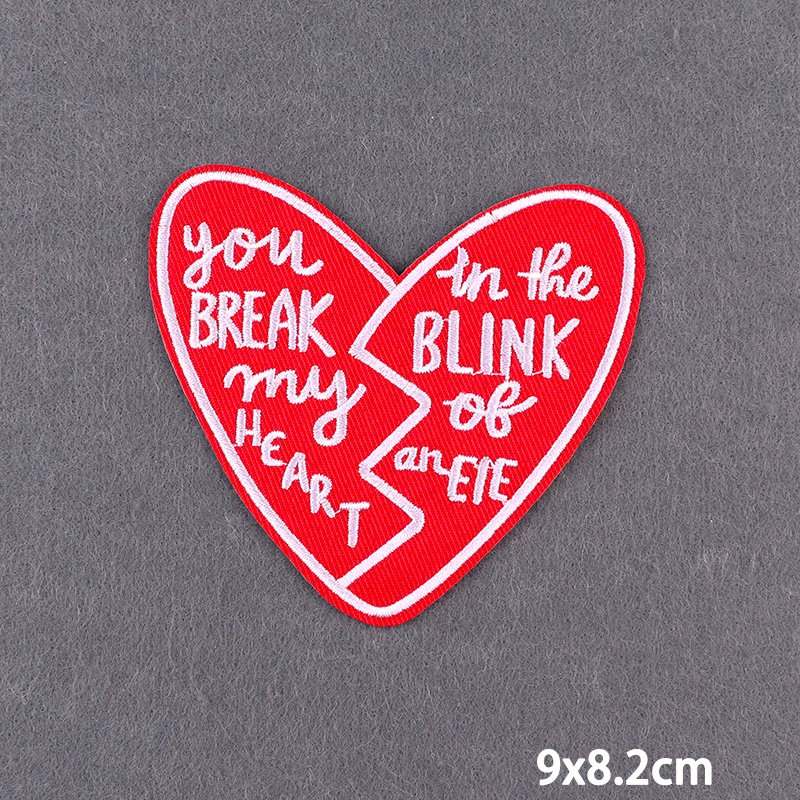 Rosa Herz Niedliche Stickerei-Aufnäher für Hüte/T-Shirts/Jeans Mädchen Kinder Aufbügelbare Aufnäher für Kleidung Mut Liebe Bügelbare Aufnäher DIY – Detail 2