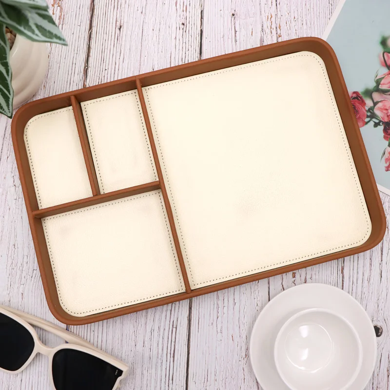 Desktop Organizer Tray for Office Living Room Bedroom Study Supplies Remote Keys Miscellaneous Items Storage Plate