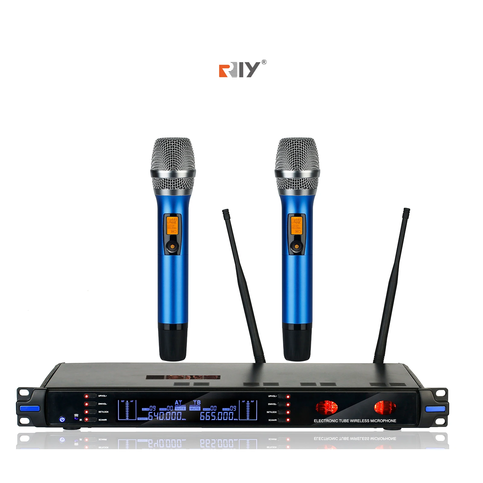 RIY-06 hot sale electronic tube wireless microphone karaoke uhf wireless microphone