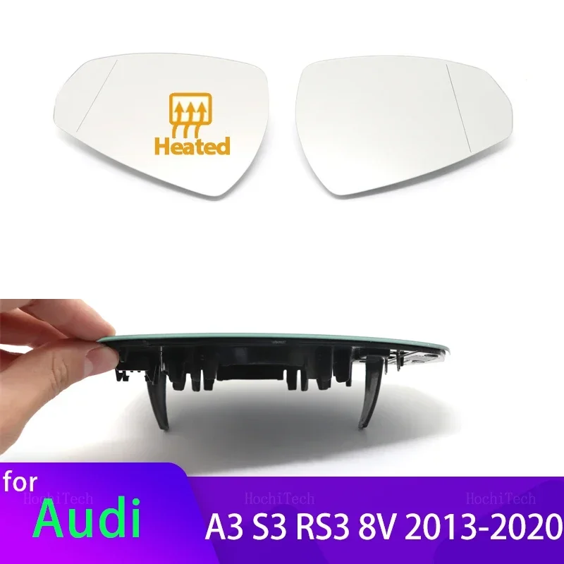 Mirror Heated Side Mirror Glass Rearview Mirror Lens for Audi A3 S3 RS3 RS A S 3 2013-2020 Accessories 8V0857535D, 8V0857536D