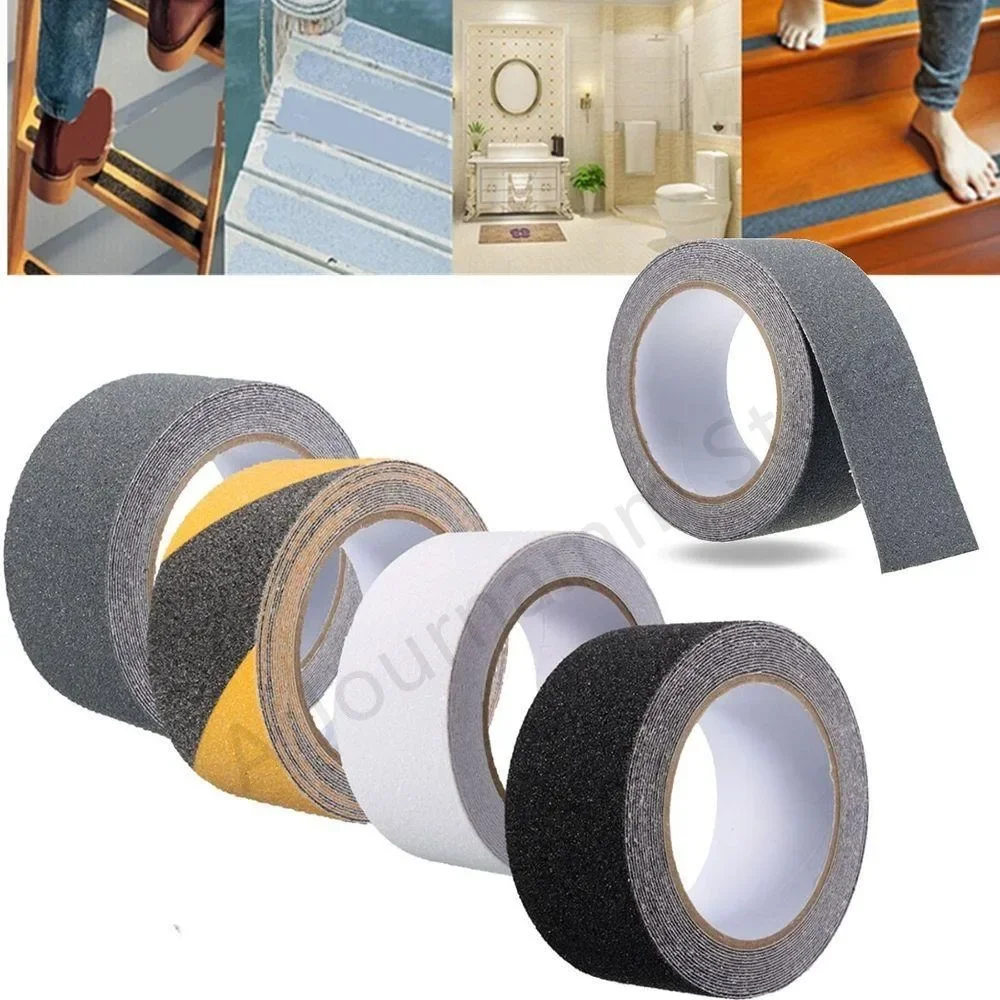 Attrito autoadesivo colorato antiscivolo nastro smerigliato smerigliato di sicurezza impermeabile avvertimento per bagno per adesivo per scale da pavimento del bagno