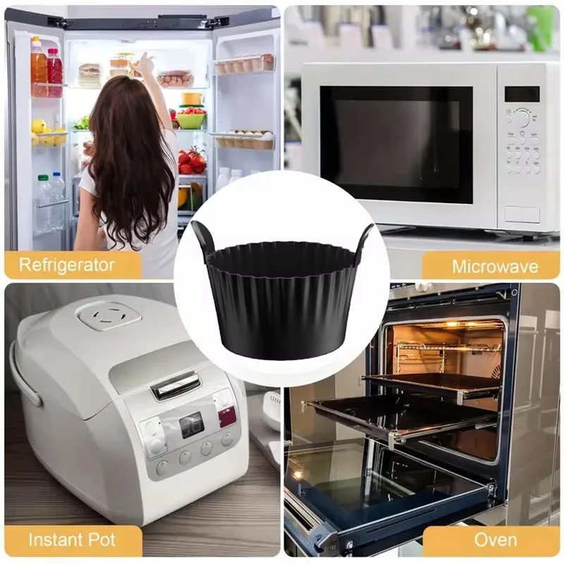 2/7Pcs Air Fryer Egg Poachers -Non-Stick & Reusable Silicone Egg Mold Cup with Egg Opener for Oven And Microwave Baking Cooking
