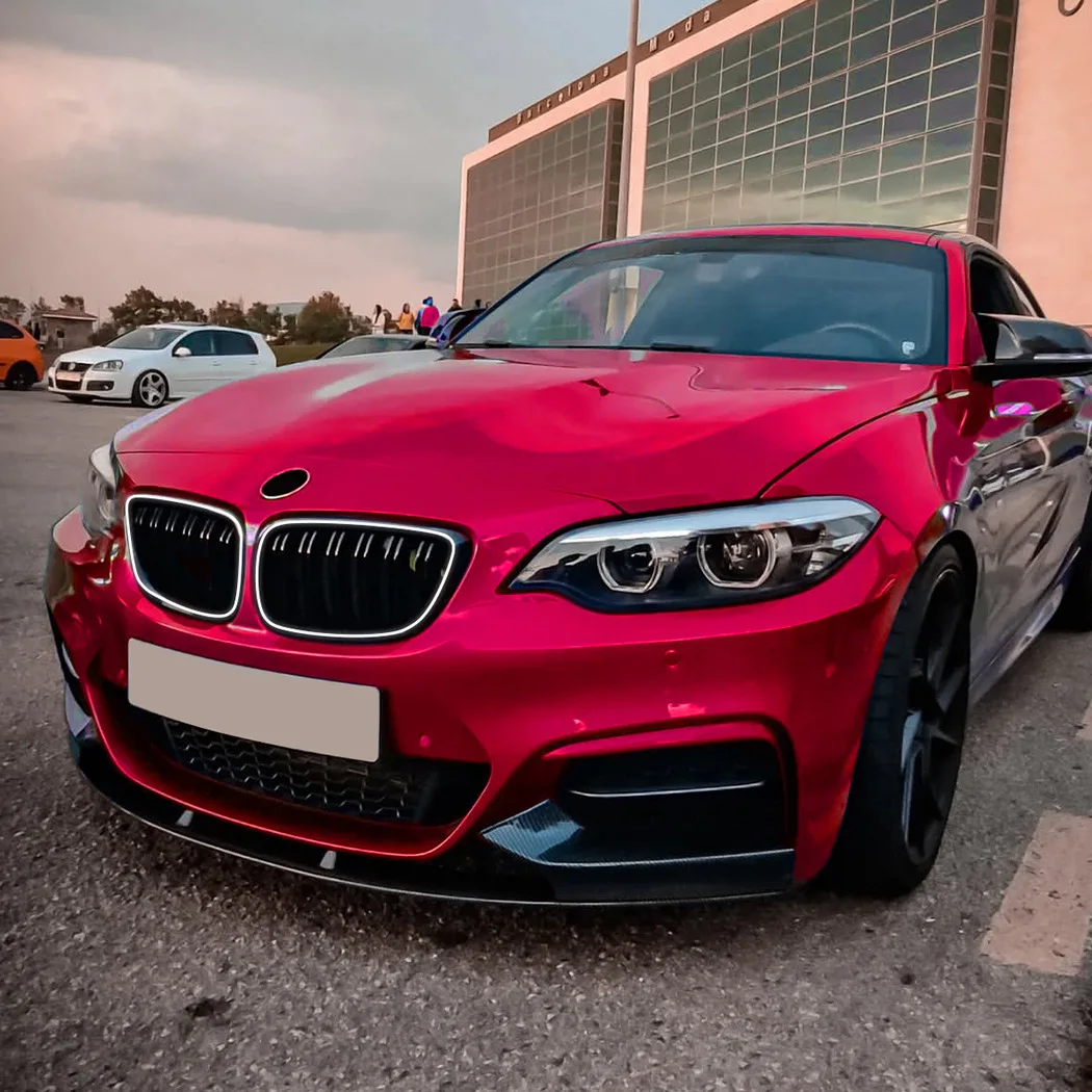 

For BMW 2 Series F22 F23 2014-2021 Single Dual Slat Tri-Color LED Illuminated Grille Gloss Black