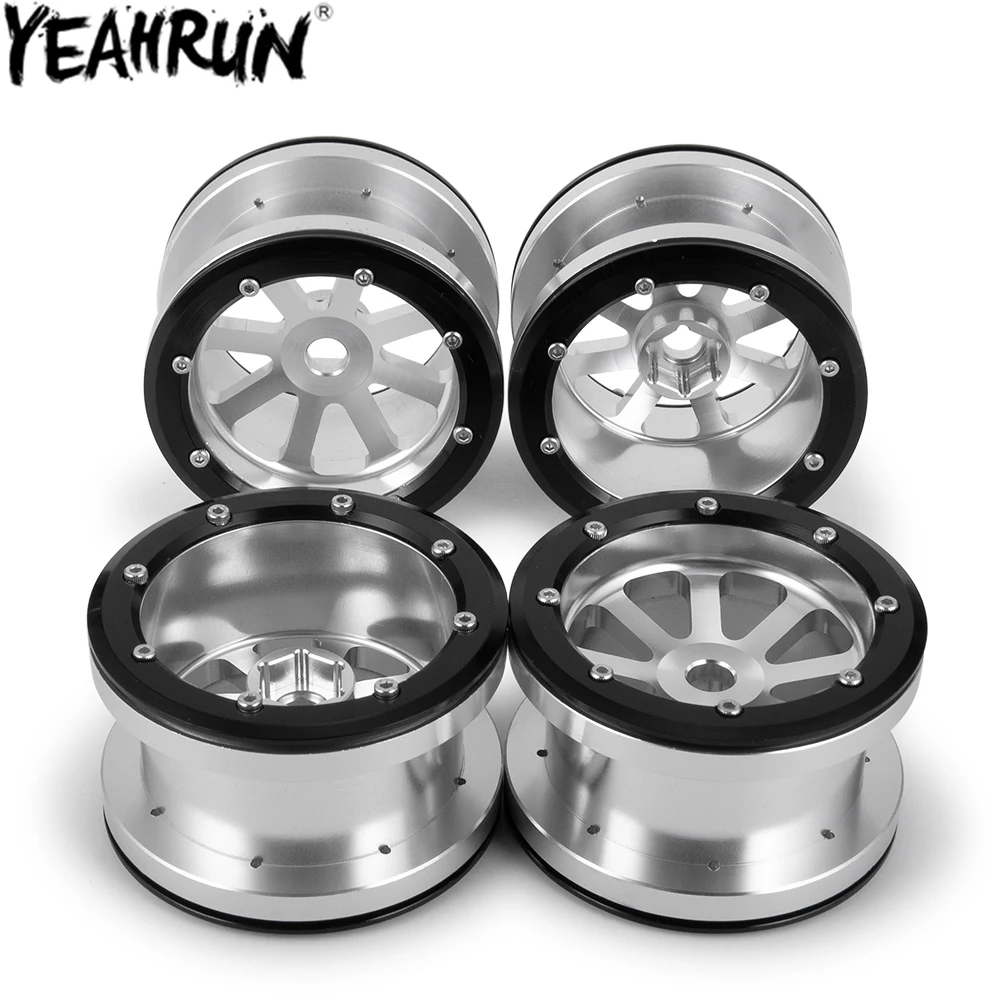 YEAHRUN 2.2 Inch Beadlock Wheel Rims Hubs for 1/10 RC Crawler Car Axial Wraith SCX10 RBX10 TRX6 Redcat BAJAREY 4WD Parts