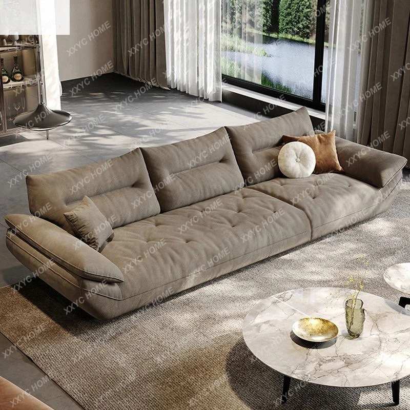 

Простой минималистичный диван для гостиной из ткани, для небольшой квартиры, прямой, в стиле «облака и парусники»