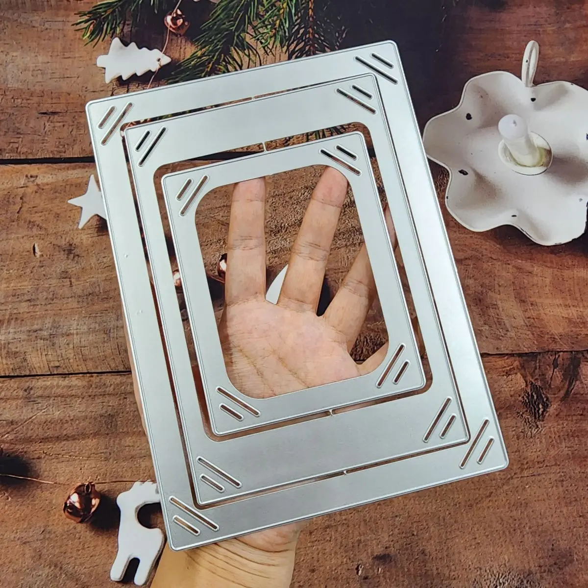 Large Photo Frame Metal Dies Cutting for Card Making DIY Handmade Craft Frame Die Cut for Scrapbooking 2024 New