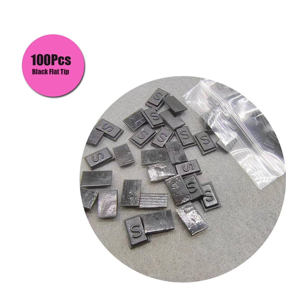 Rebonded Flat Tip Keratin Glue Rebonded Tip 100pcs Flat Tip Keratin Tips for Human Hair Extensions Tools  Keratina Hair Rebonded