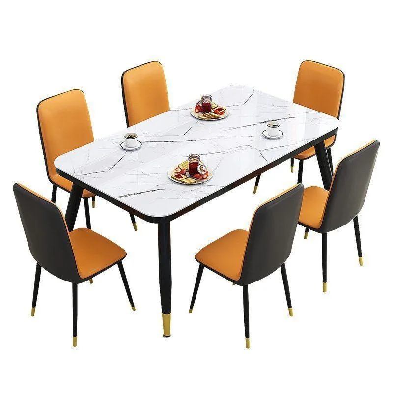 

Dining table and chairs, combination, modern, simple, small apartment, tempered, glass, household, eating, table, rectangle
