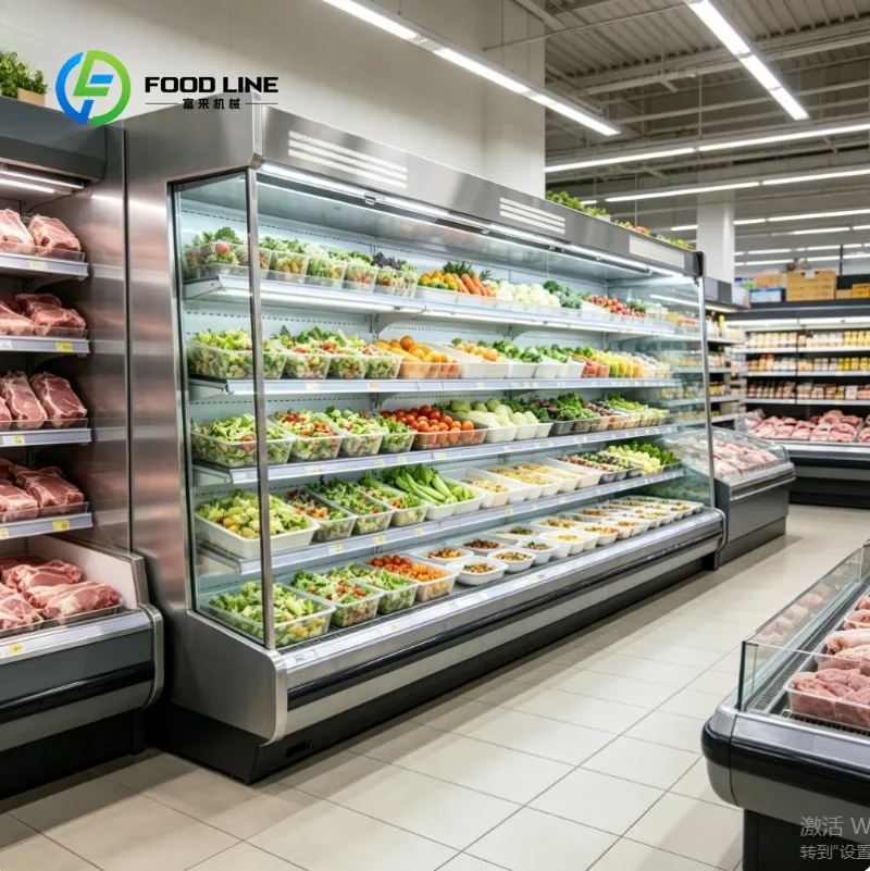 Customize  Refrigerator Chiller Cabinet Display Cooler Energy Efficient Unit for Snacks, Drinks, and Food