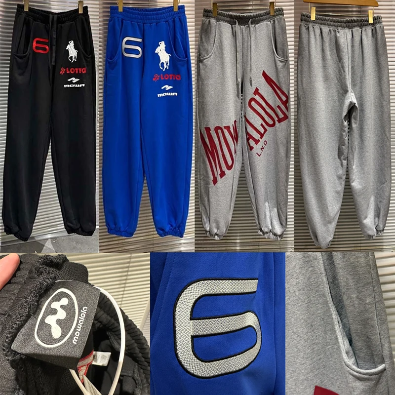 

American Trend Brand Mowalola Sweatpants High-quality Streetwear Classic Embroidery Casual Pants Men Women