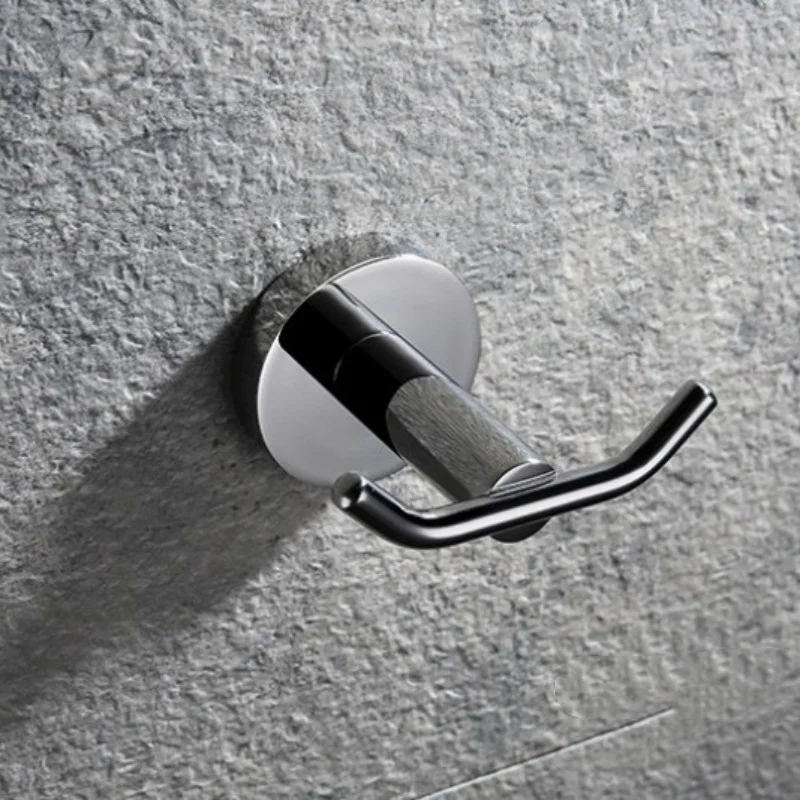 304 stainless steel bathroom coat and hat double hook wall hanging towel hook bathroom accessories hat hook