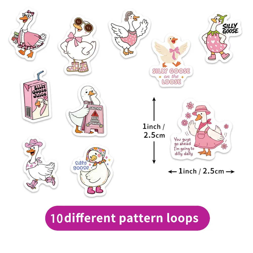 500 pieces of silly goose roll stickers, graffiti stickers, DIY phone cases, laptops, water bottles, waterproof stickers