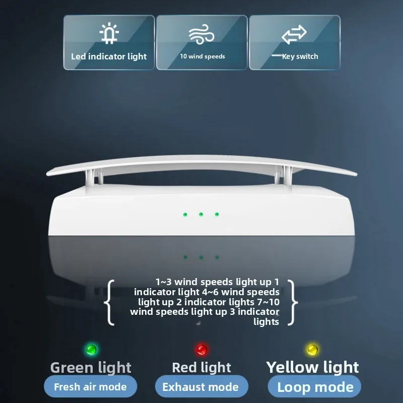 Glass Window Type Two-way Fresh Air System Household Bedroom Ventilation Fan Formaldehyde Removal Wall Hanging Strong Exhaust