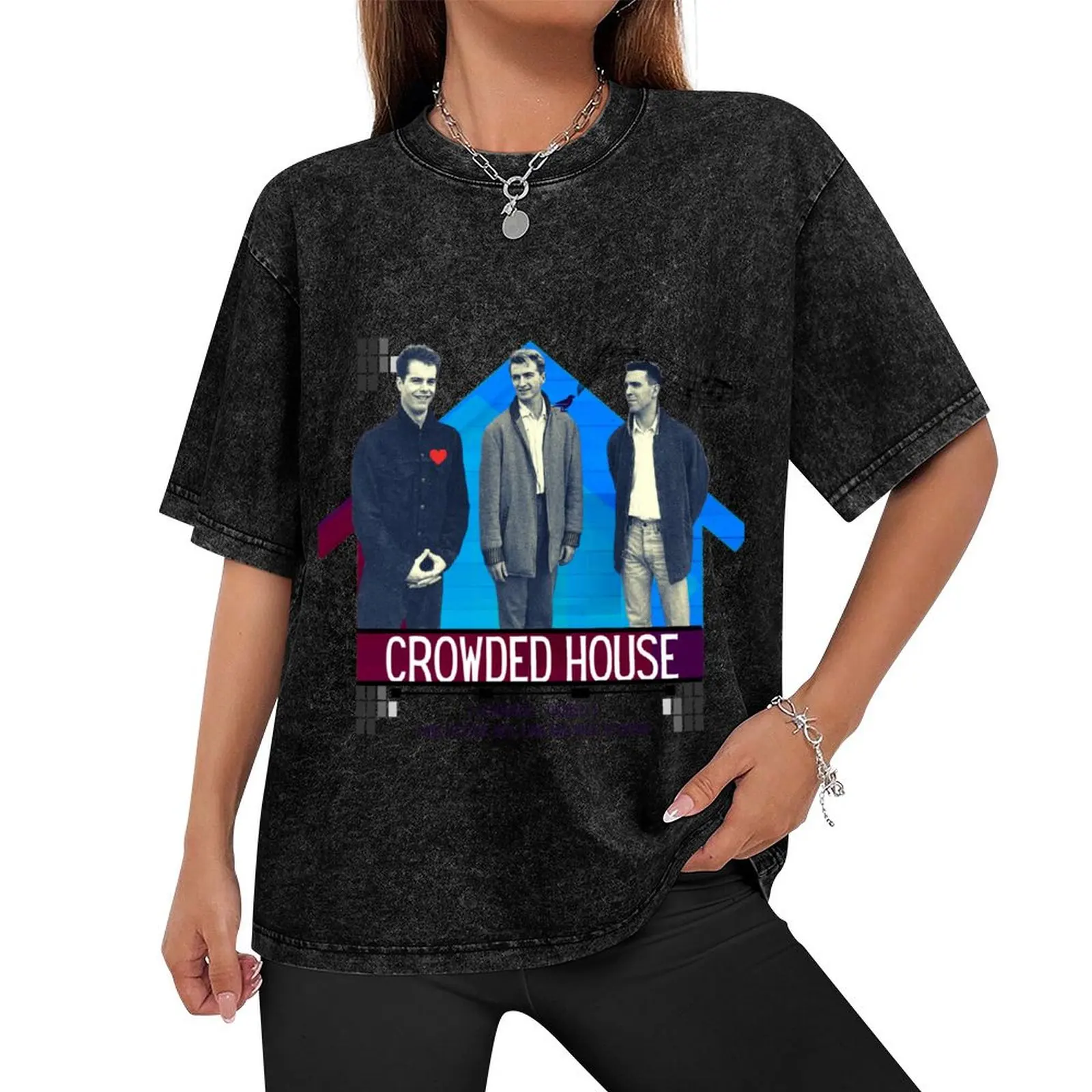 Crowded House T-Shirt graphic t shirts boys whites blue archive street wear clothing for men