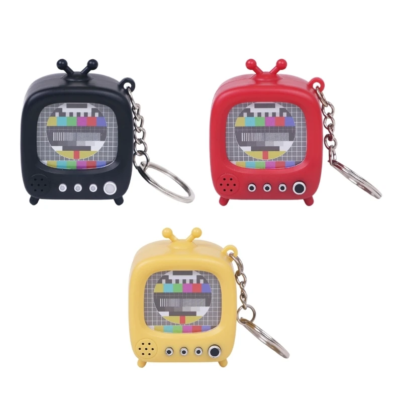 Illuminated Retro Keychain Sound Effects Compact Plastic Novelty Gift