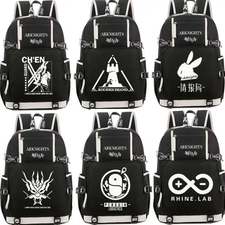 Arknights Anime Merchandise Amiya Angelic Male Female Primary And Secondary School Students Printed Backpack Laptop Bag Anime