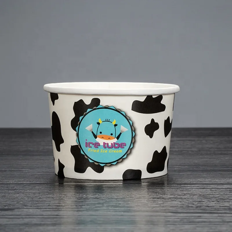 custom.LOKYO High Quality Disposable Paper Cup Beverages Desserts Shop Use