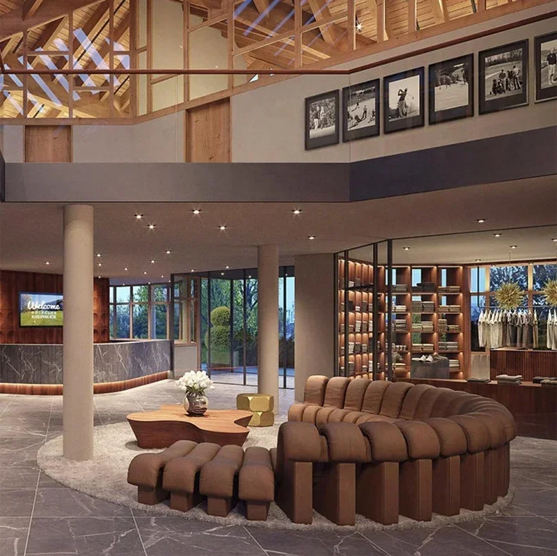 

#V For designer style modular sofa Customized fabric leather sectional living room Curved corner sofa couch