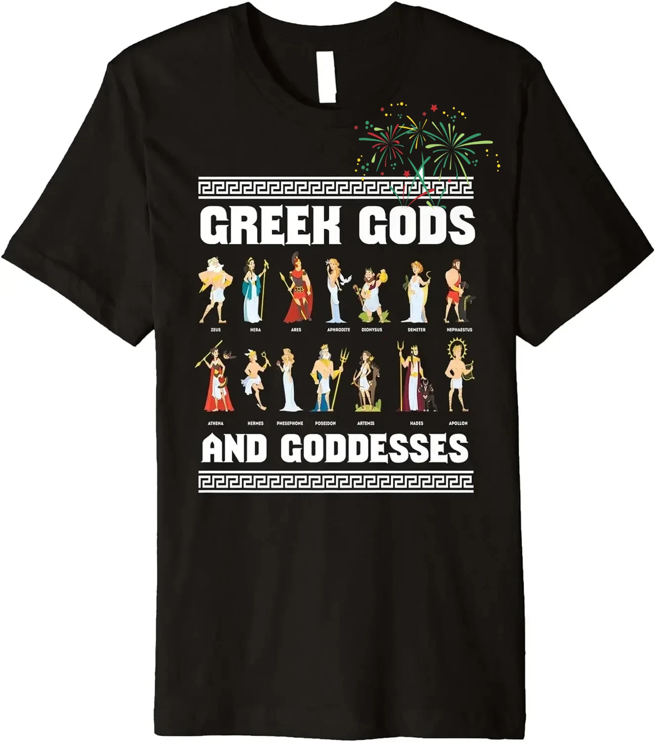 

Greek Mythology Gods and Goddesses Icon Printed T-Shirt 100% Cotton O-Neck Summer Short Sleeve Casual Mens T-shirt Size S-3XL
