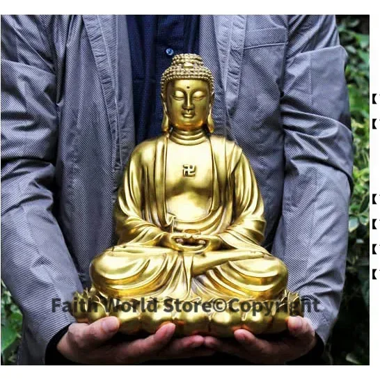 Special offer--TOP collection Home Decor Religious Shakyamuni figure of Buddha Buddhism Brass Decoration