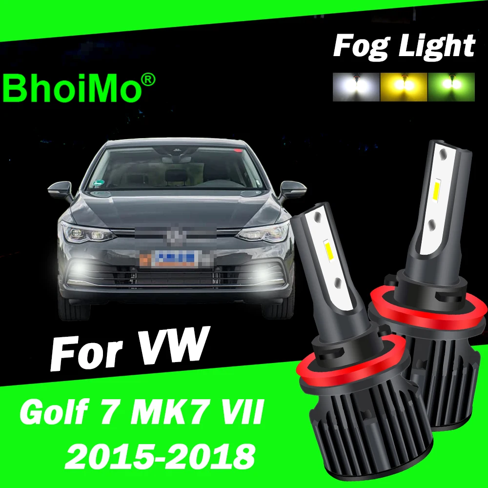 

BhoiMo Car Led Front Fog Lights For VW Volkswagen Golf 7 MK7 VII 2015 2016 2017 2018 Bulb Lamp Auto