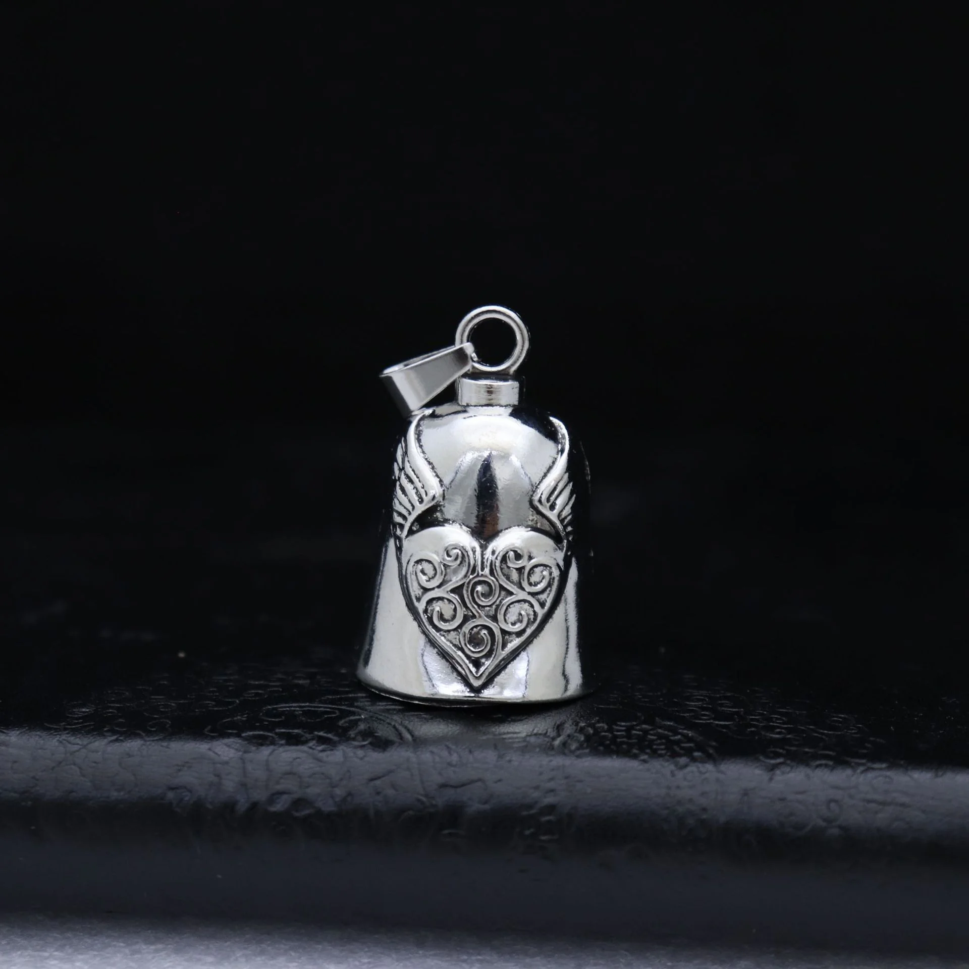 Motorcycle lucky riding family bell key chain for good luck prayer hand bell lucky riding bell