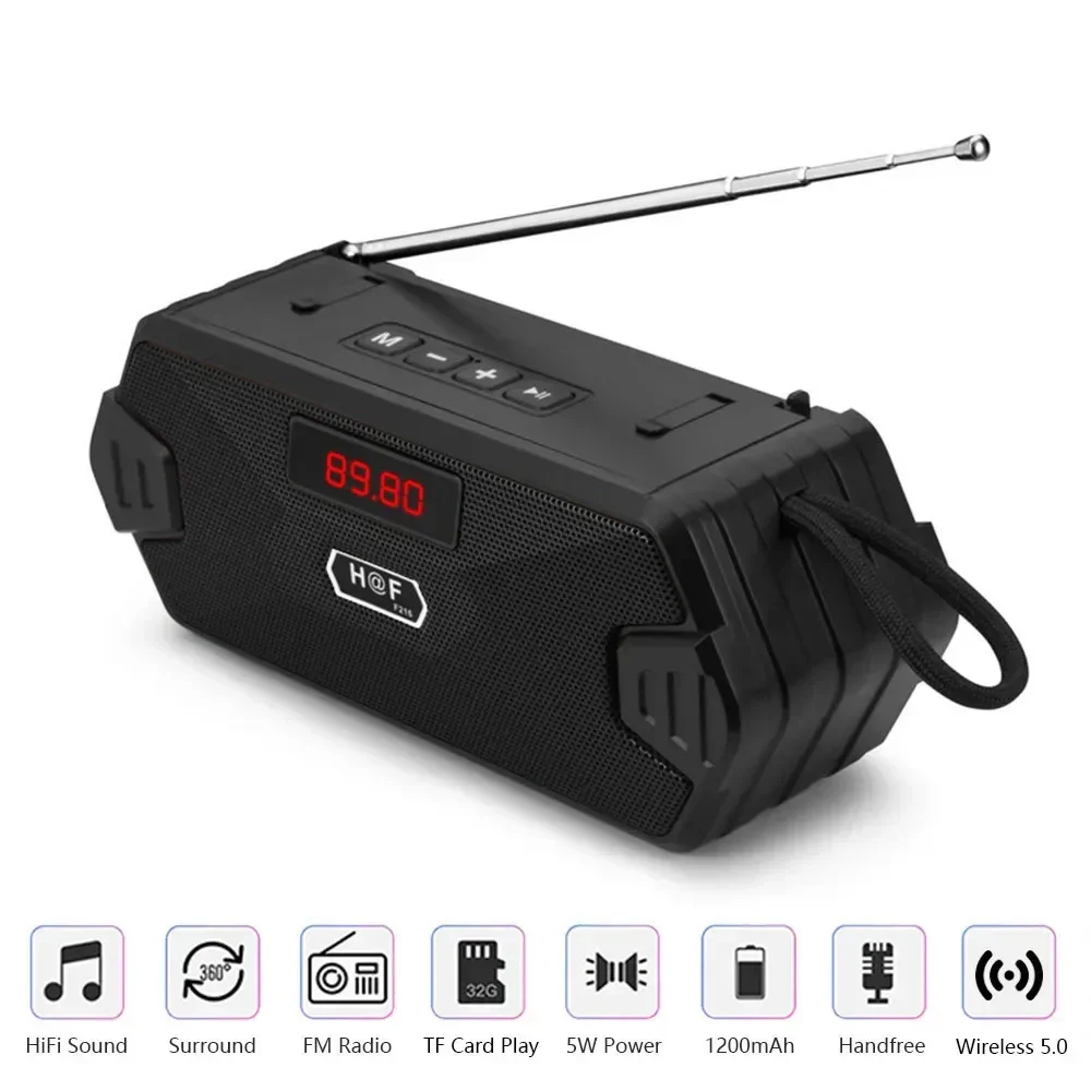 

Portable Wireless Bluetooth Speaker Outdoor USB Speaker with FM Radio Receiver AUX TF MP3 Speaker Suitable for Mobile PCs