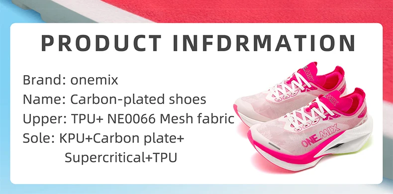 ONEMIX Professional Marathon Racing Running Training Shoes Men Full-length Shock Absorption Sports