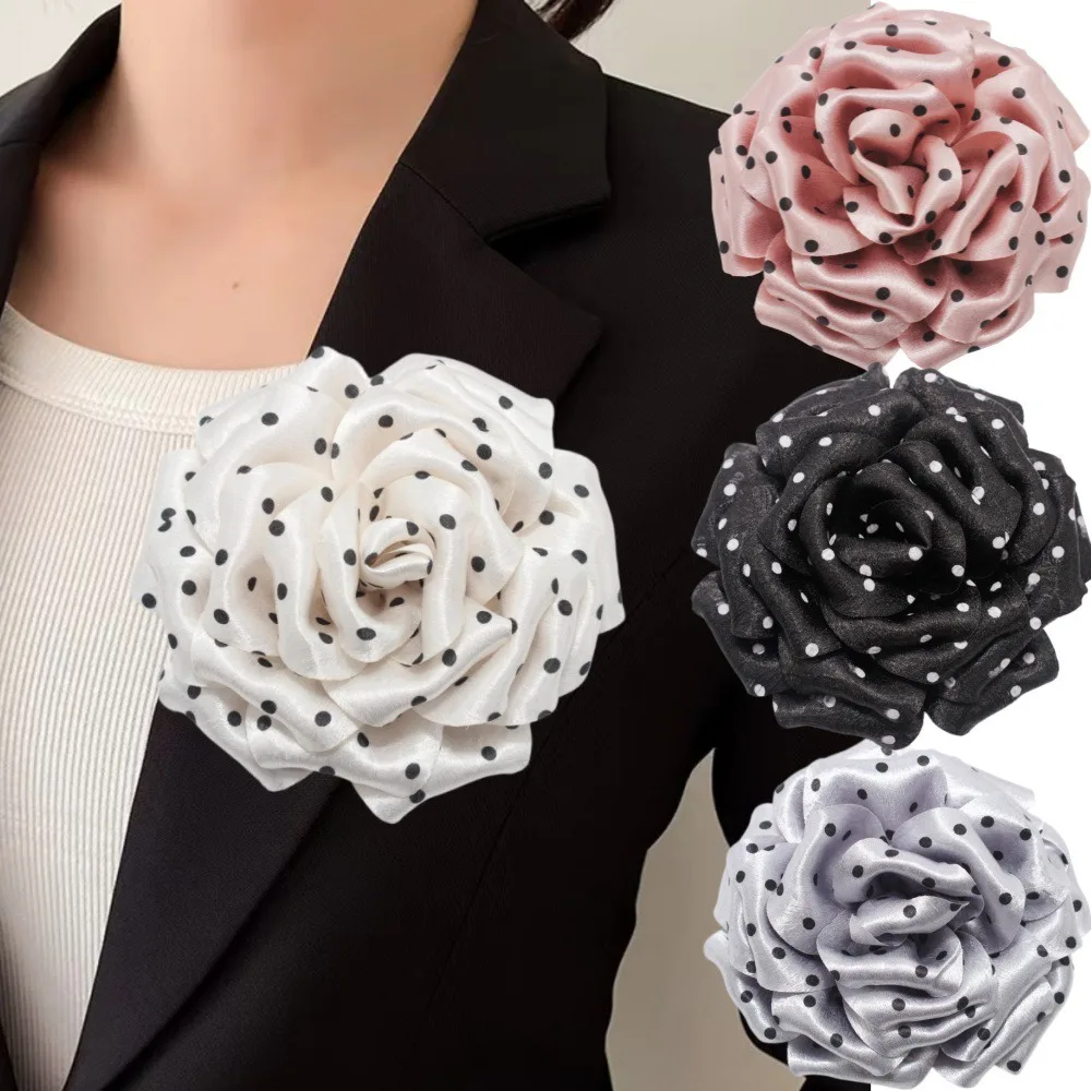 French High-end Wave Point Peony Flower Brooch Sun Hat Decoration Flowers Spring Day Photo Check in Hair Clip Luxury Flowers