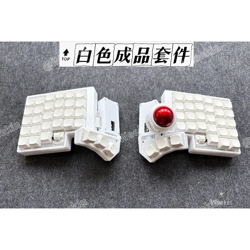 CCK-BALL Split Trackball Teclado Sem Fio Dual-mode Hot Swap Split Keyboard Kit ZMK Gaming Acessórios de escritório com roda de rolagem