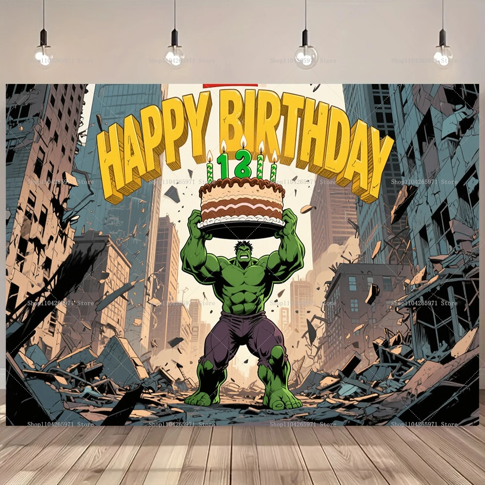 Fondo Temático de Marvel Hulk Jack, Accesorios para Decoración de Fiestas de Cumpleaños Infantiles, Baby Shower, Fotografía, Artículos para Fiestas