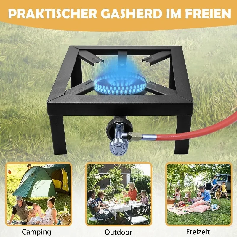 German Outdoor Fire Stove with Regulator Valve Cast Iron Stove German Pig Iron Gas Stove Suitable for Central European Countries